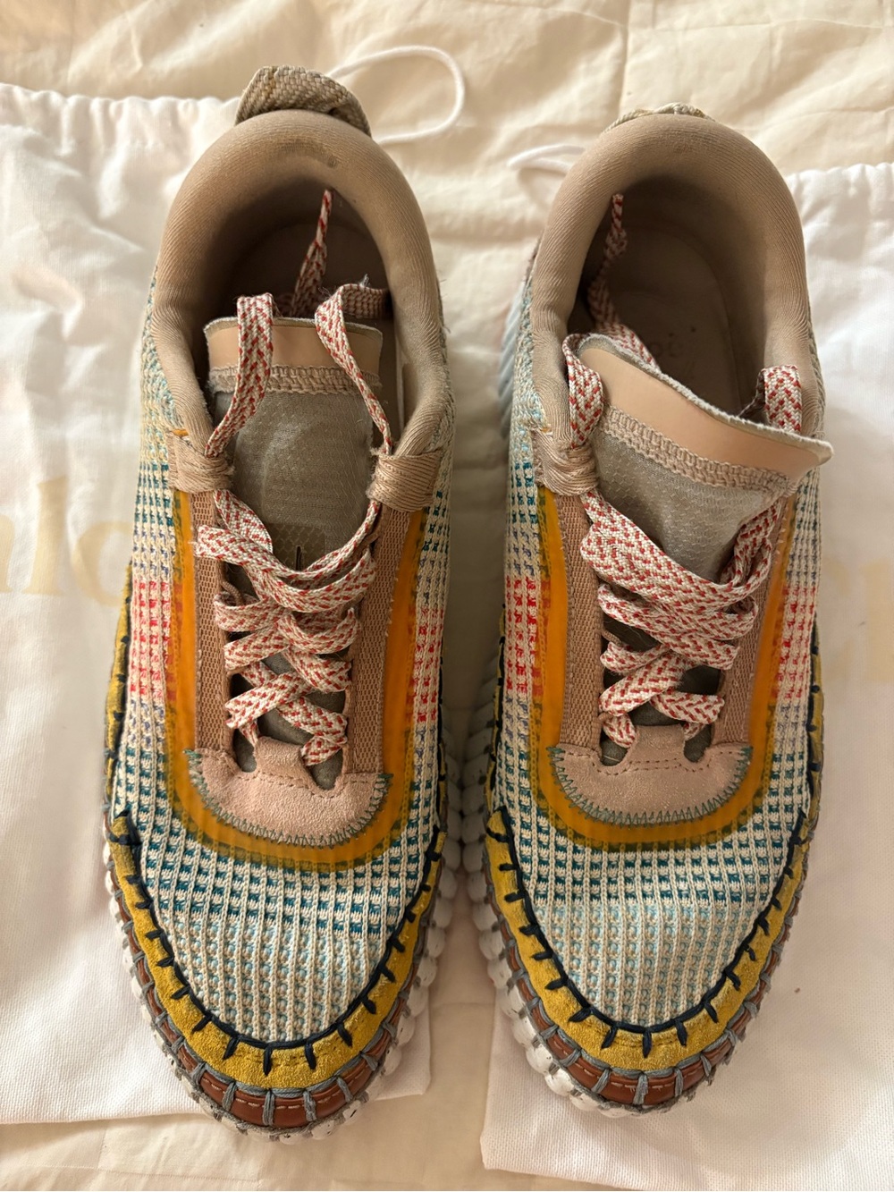 CHLOE 41 Nama sneakers suede and fabric platform